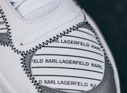 Close-up Shot of a Puma Karl Lagerfeld Shoes